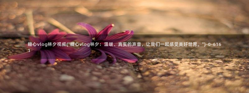 糖心vlog该看糖心了